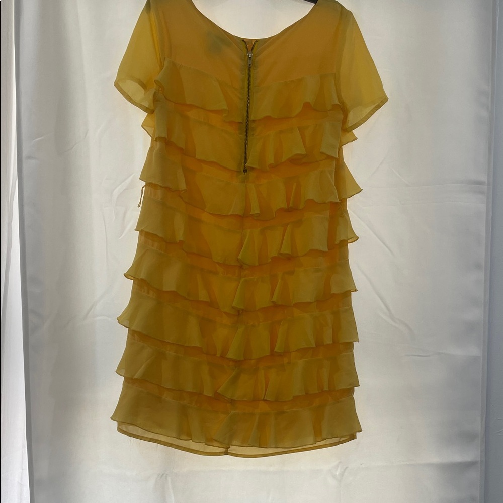 H&M Yellow Ruffled Midi Dress - Picture 2 of 4